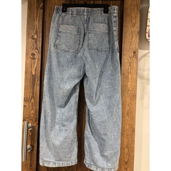 Gap High Rise Wide Leg Pull On Jeans Large - Picture 2 of 5